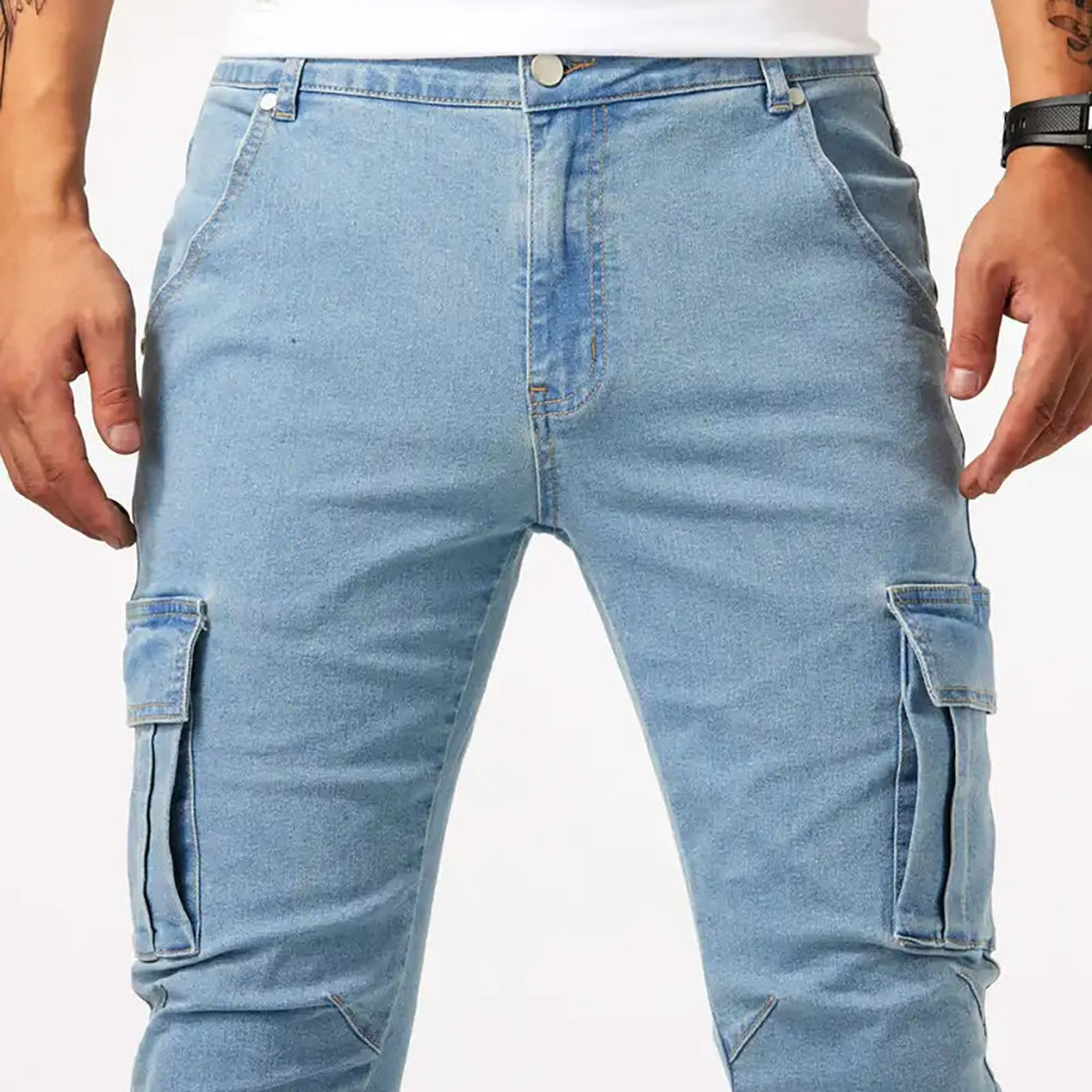 Jack - Slim-Fit Stretch Cargo Jeans