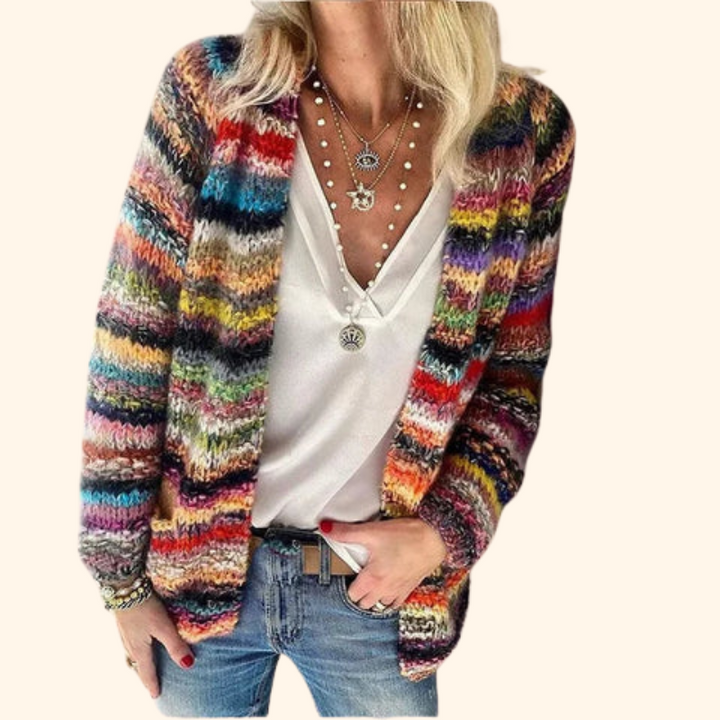 Courtney - Colorful Knitted Cardigan
