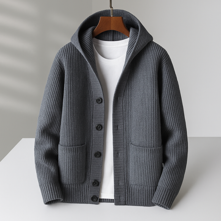 Carter – Refined hooded cardigan