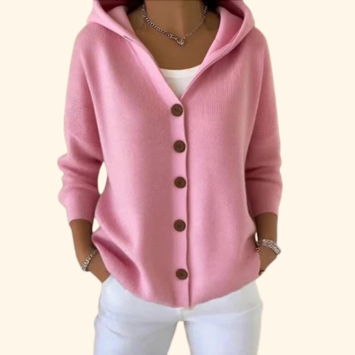 Elly - Cozy Knit Hooded Cardigan