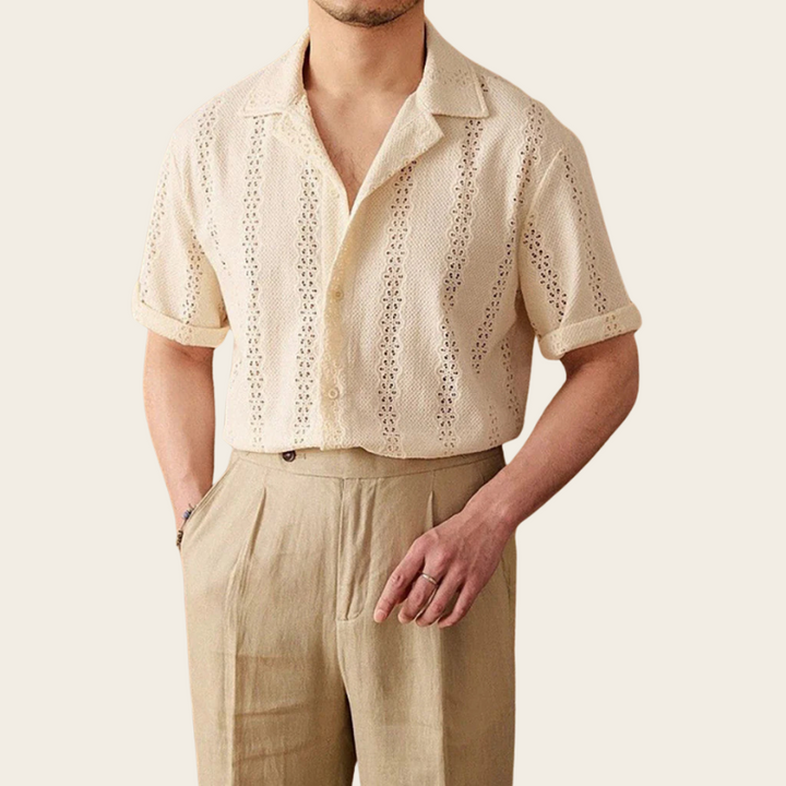 Oliver - Embroidered Eyelet Summer Shirt