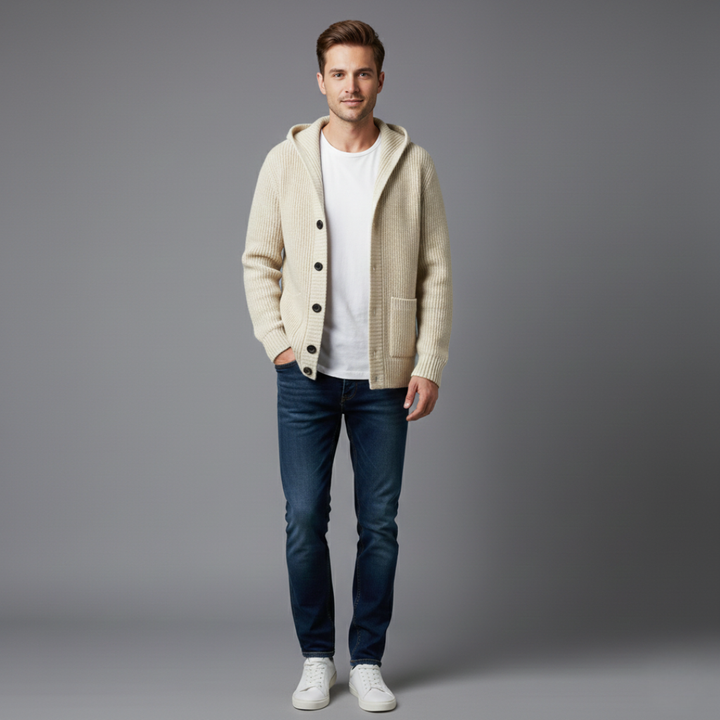 Carter – Refined hooded cardigan