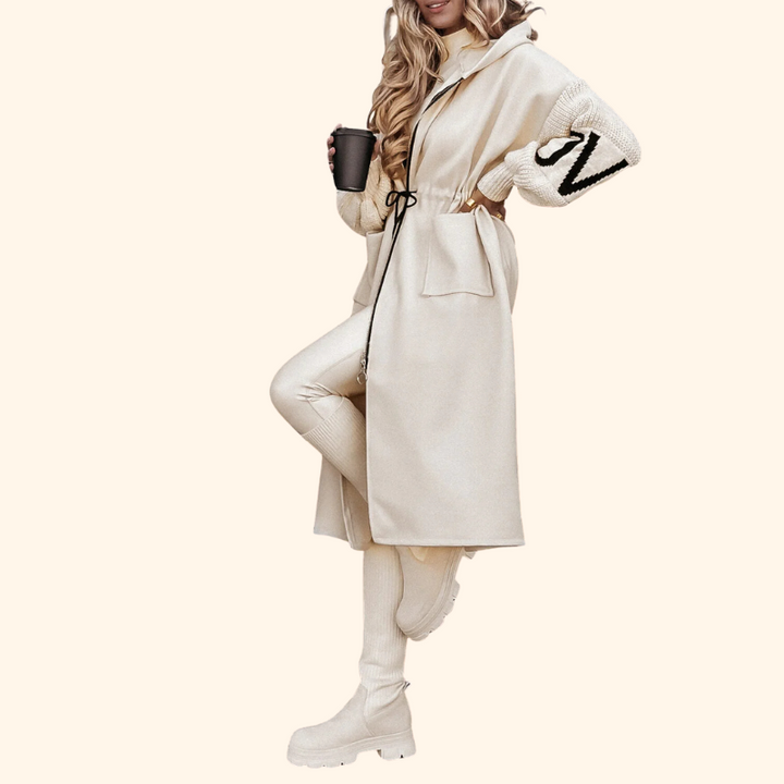 Lydia - Coat with Knitted Sleeves