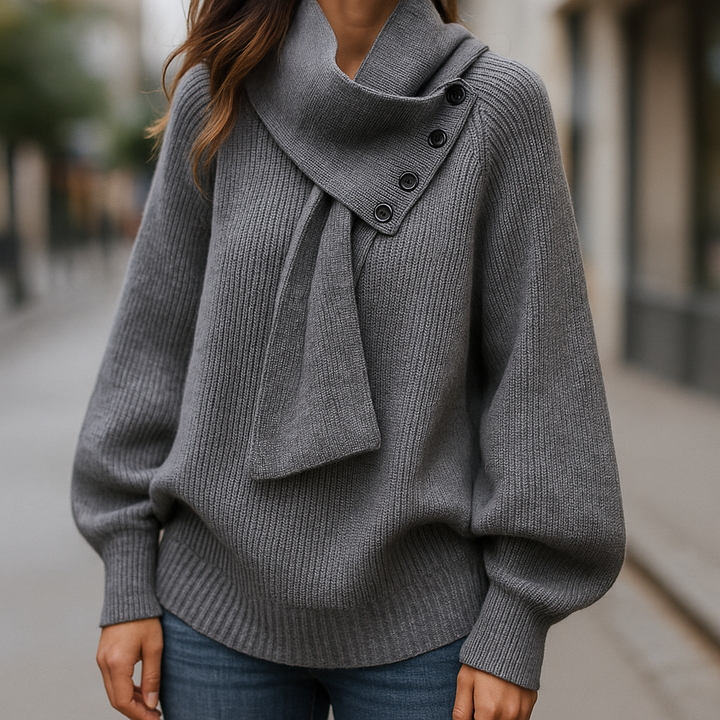 Brynn - Cozy Scarf-Neck Sweater