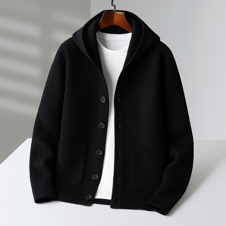 Carter – Refined hooded cardigan