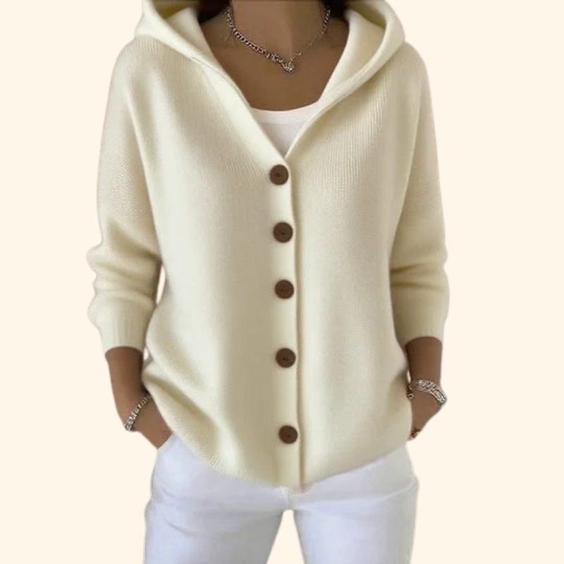 Elly - Cozy Knit Hooded Cardigan