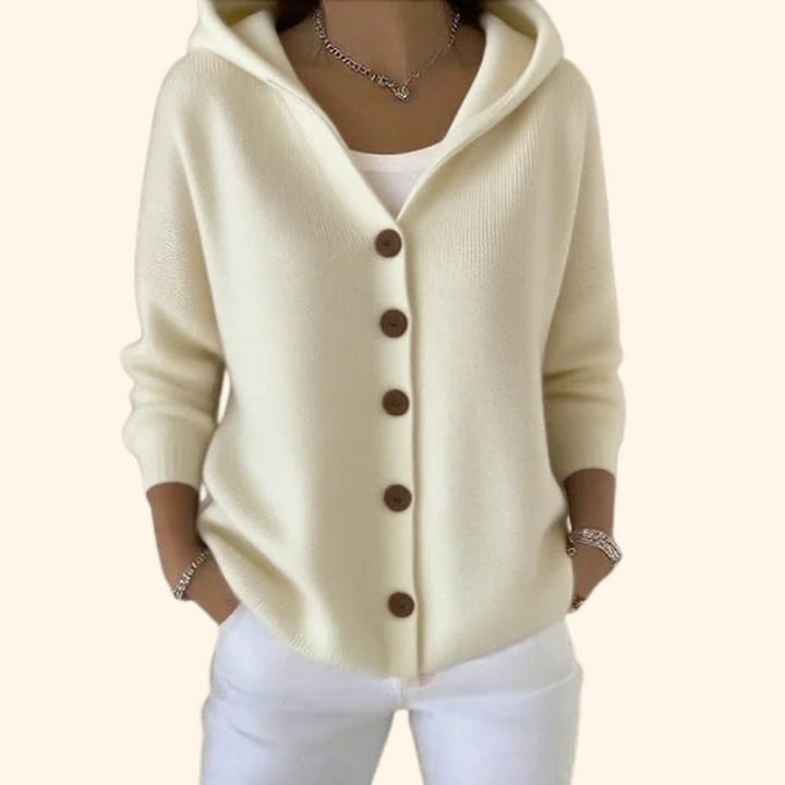 Elly - Cozy Knit Hooded Cardigan