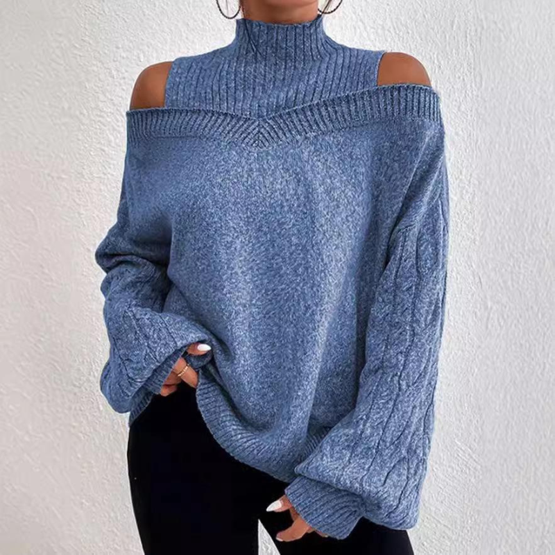 Eden - Structured Shoulder Turtleneck Sweater