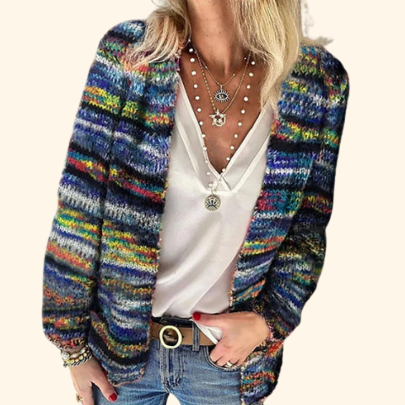 Courtney - Colorful Knitted Cardigan