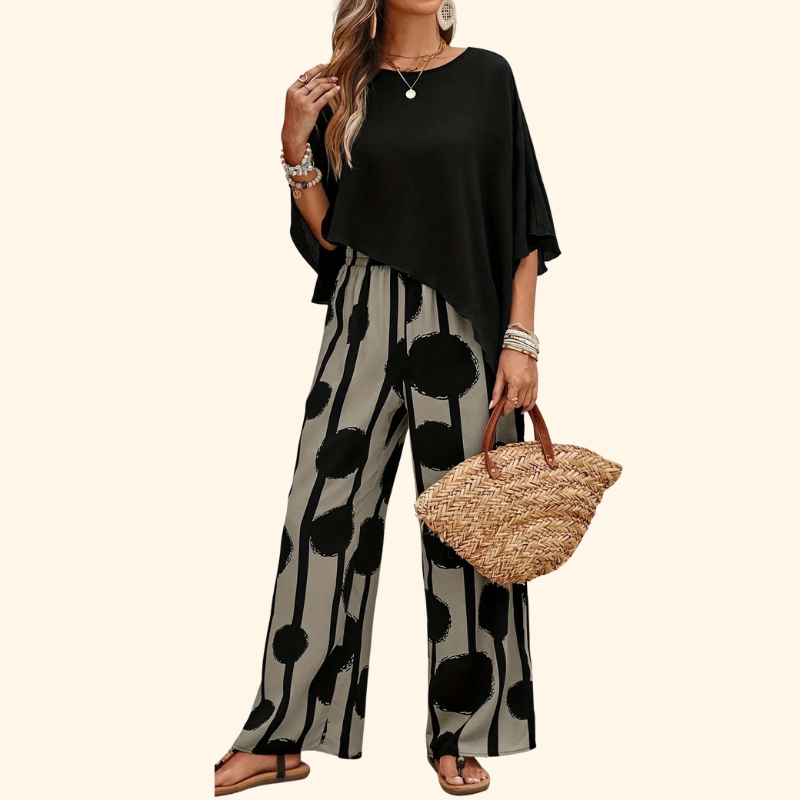 Maria -  Comfortable Elastic Waist Two-Piece Set