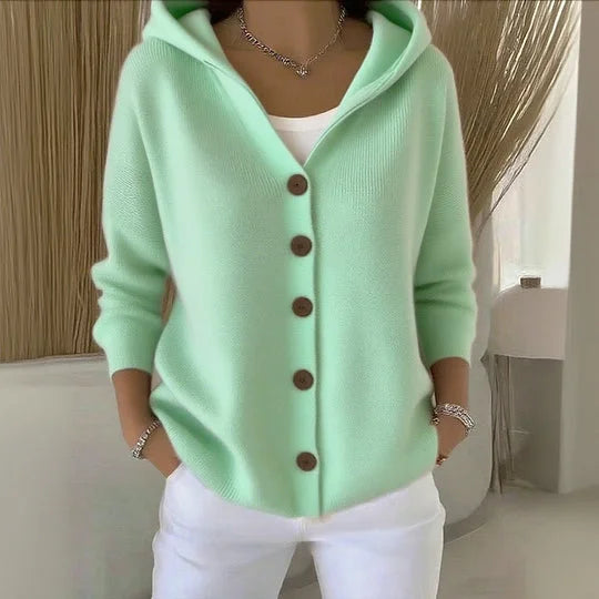 Elly - Cozy Knit Hooded Cardigan