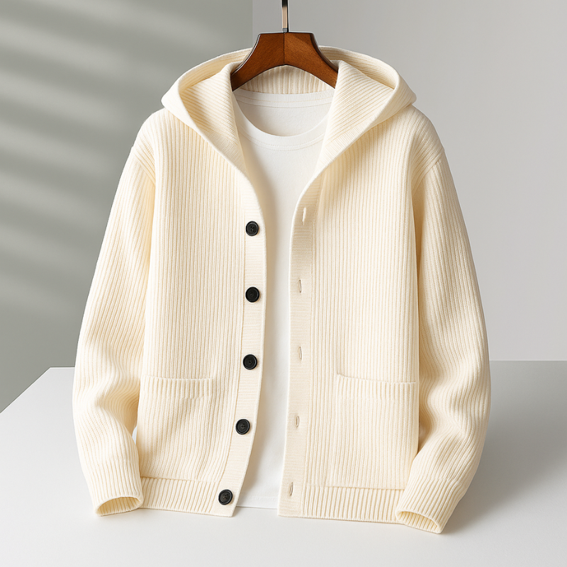 Carter – Refined hooded cardigan