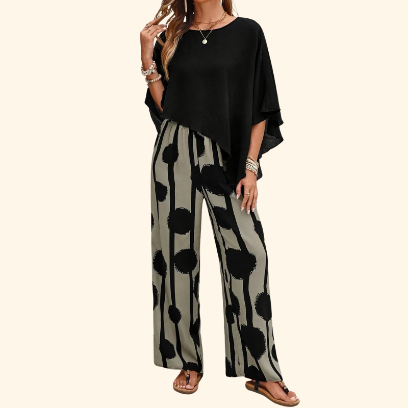 Maria -  Comfortable Elastic Waist Two-Piece Set