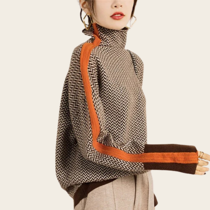 Isla - Mottled turtleneck sweater