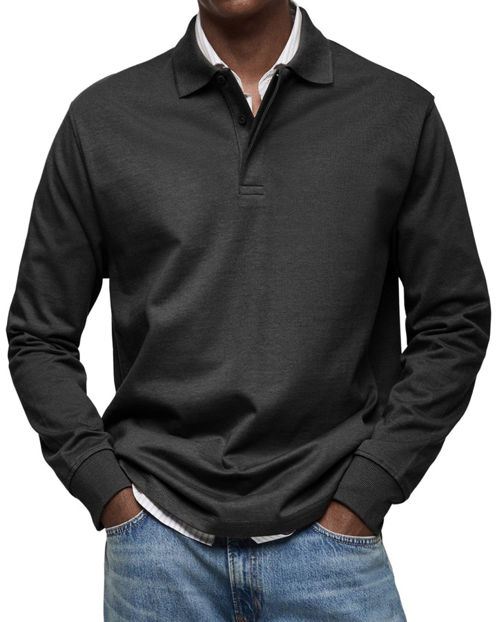 Elliot - Luxury Long-Sleeve Polo