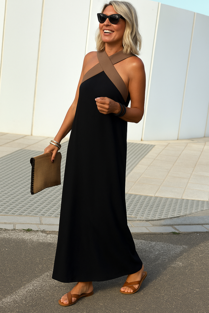 Dorothea - Breathable Comfortable Crossed Maxi Dress