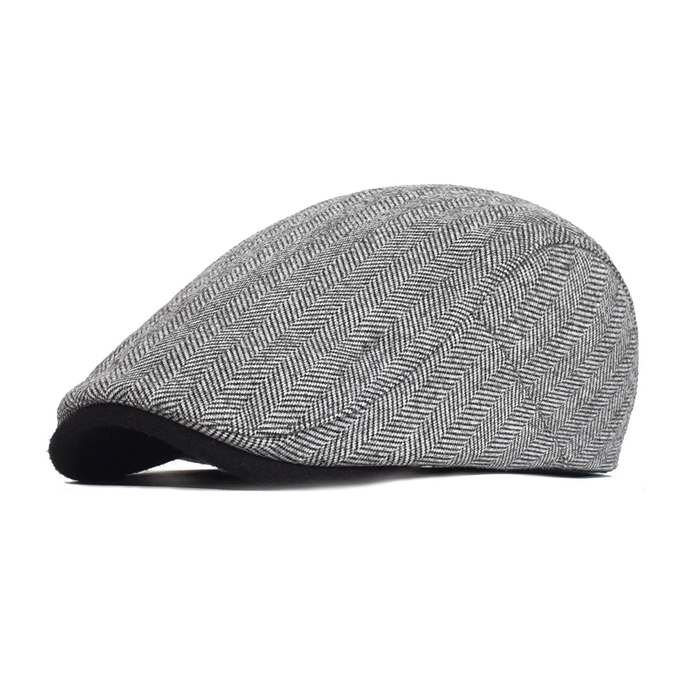 Edgar - Herringbone Tweed Flat Cap