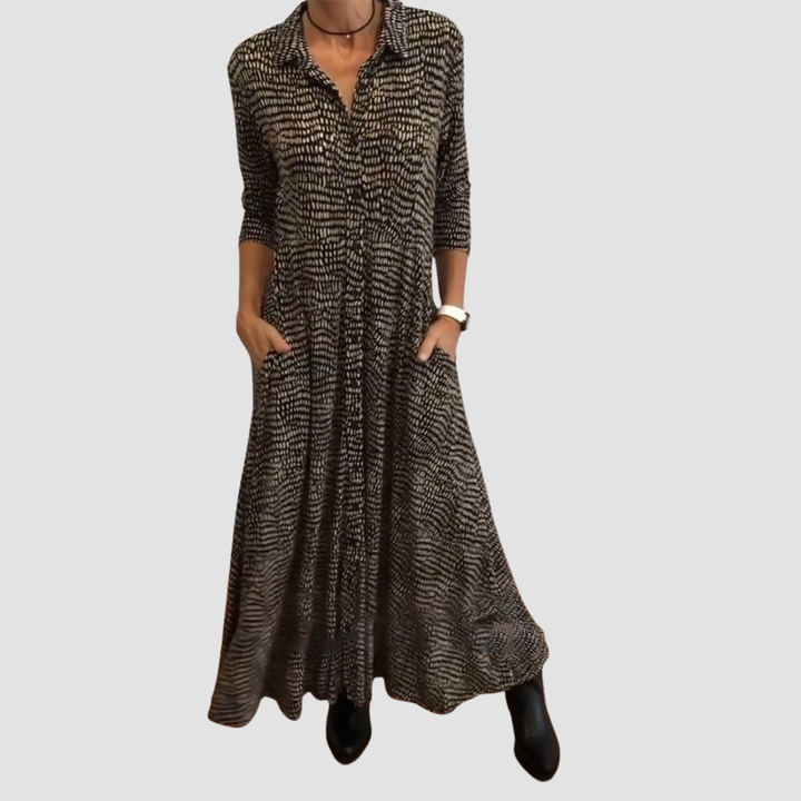 Ottilie - Sophisticated Pocket Midi Dress