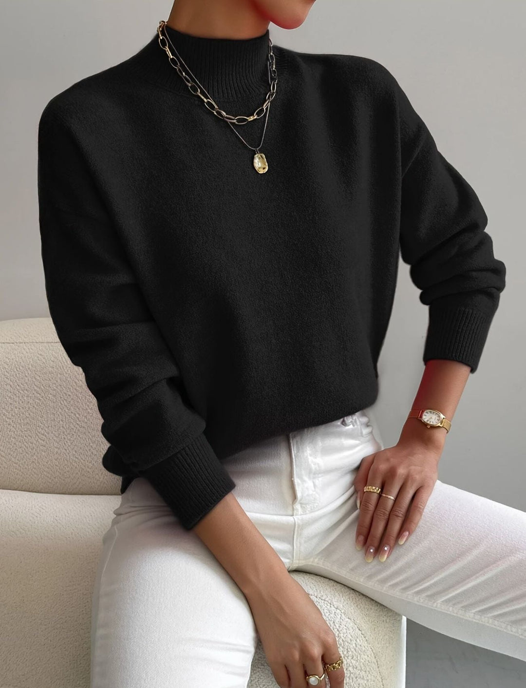 Sadie - Elegant high-neck knit