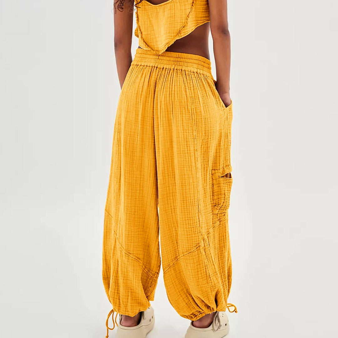 Sienna - Textured Solid Women's Pants