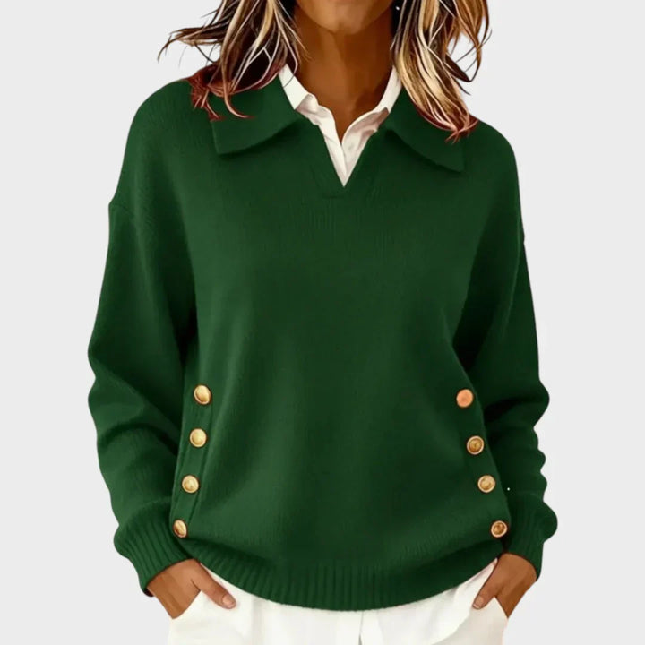 Aaliyah - Elegant fine-knit polo