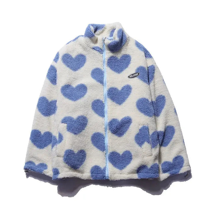Kaitlyn - Soft reversible jacket with hearts
