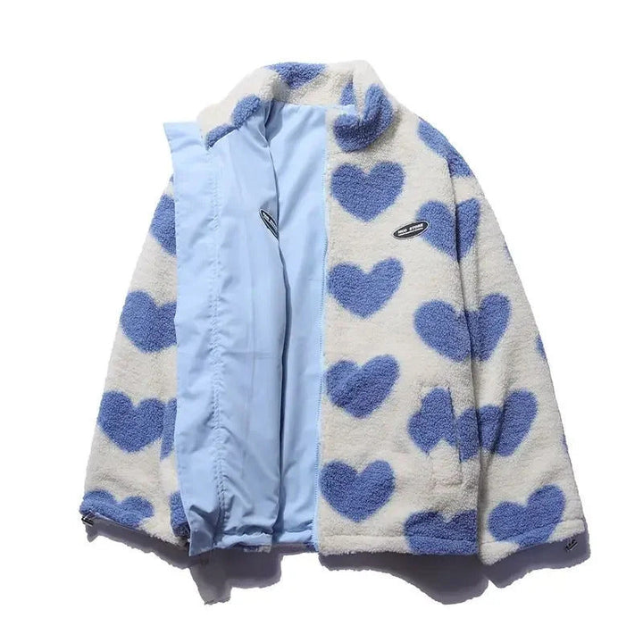 Kaitlyn - Soft reversible jacket with hearts