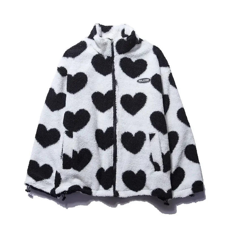 Kaitlyn - Soft reversible jacket with hearts