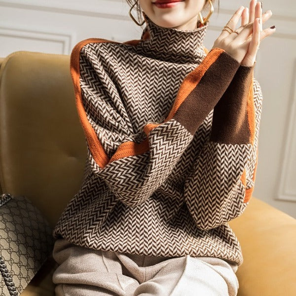 Isla - Mottled turtleneck sweater