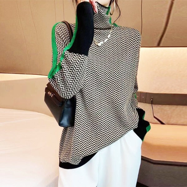 Isla - Mottled turtleneck sweater
