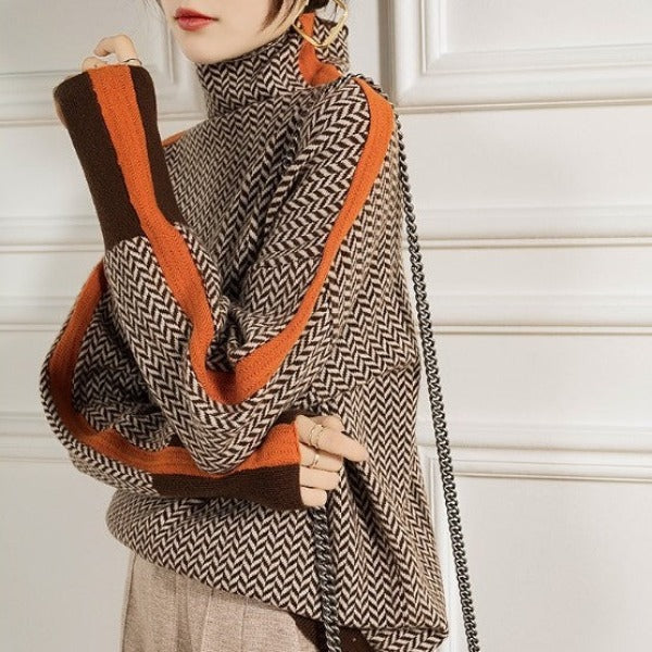 Isla - Mottled turtleneck sweater