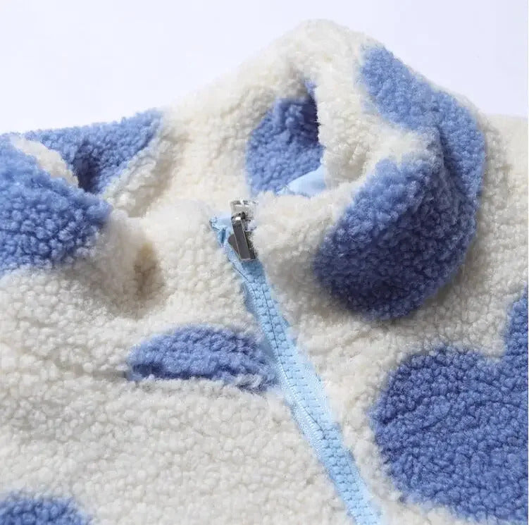 Kaitlyn - Soft reversible jacket with hearts