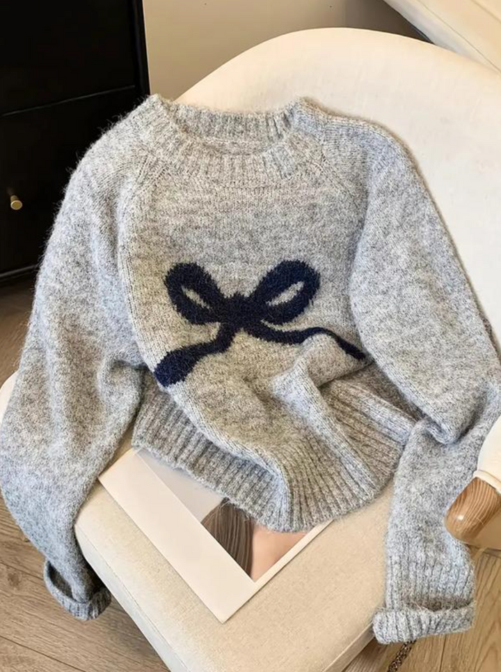 Dian - Elegant Bow Knit Sweater