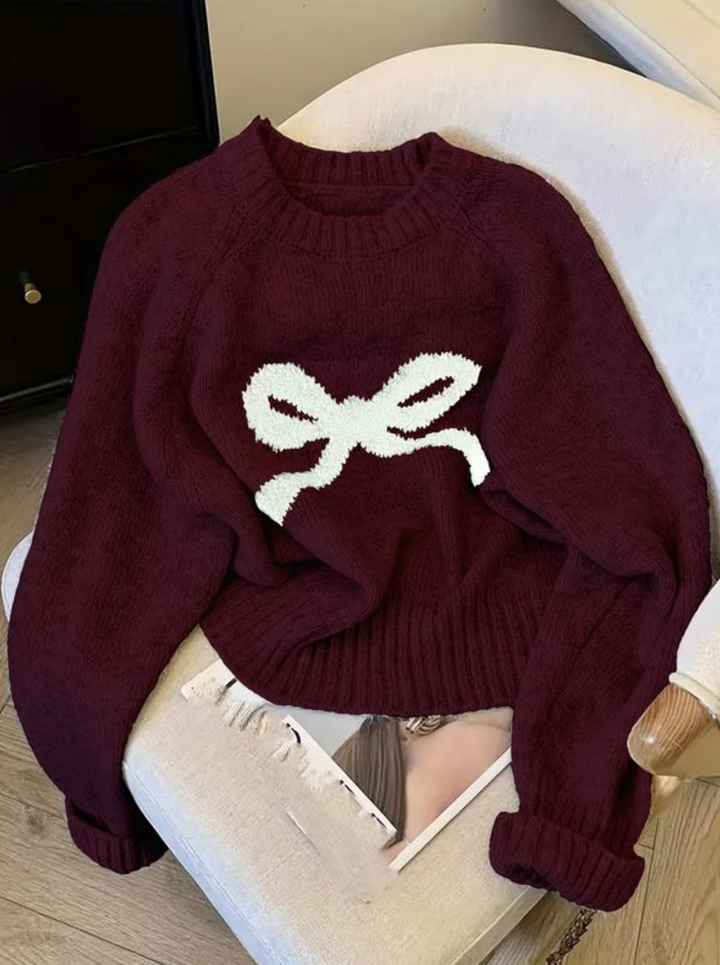 Dian - Elegant Bow Knit Sweater