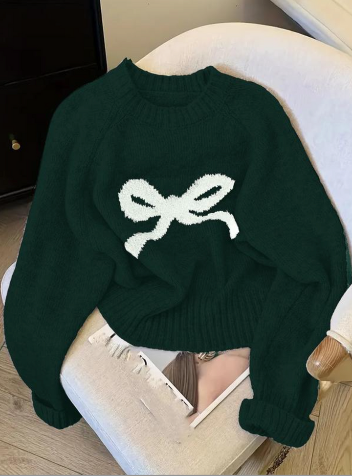 Dian - Elegant Bow Knit Sweater