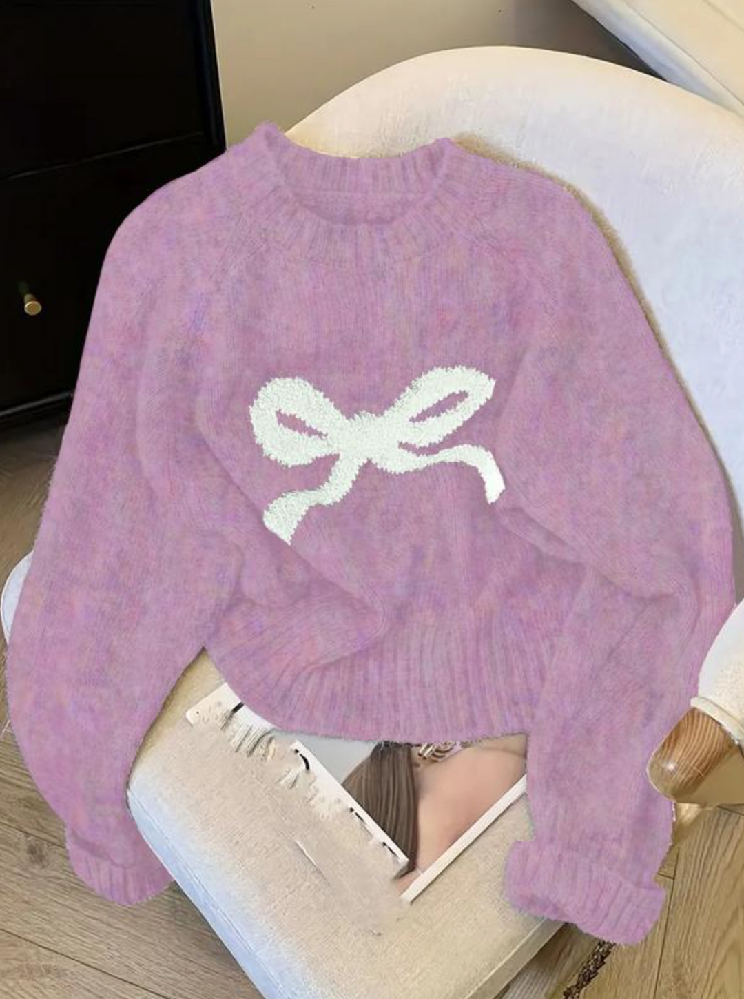 Dian - Elegant Bow Knit Sweater