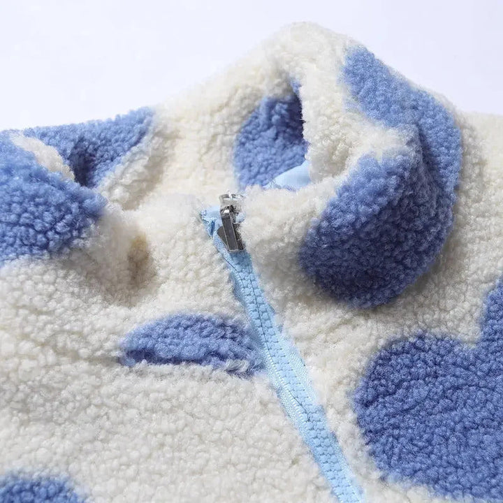 Kaitlyn - Soft reversible jacket with hearts