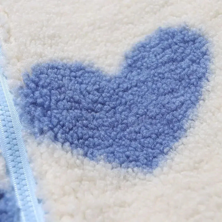 Kaitlyn - Soft reversible jacket with hearts