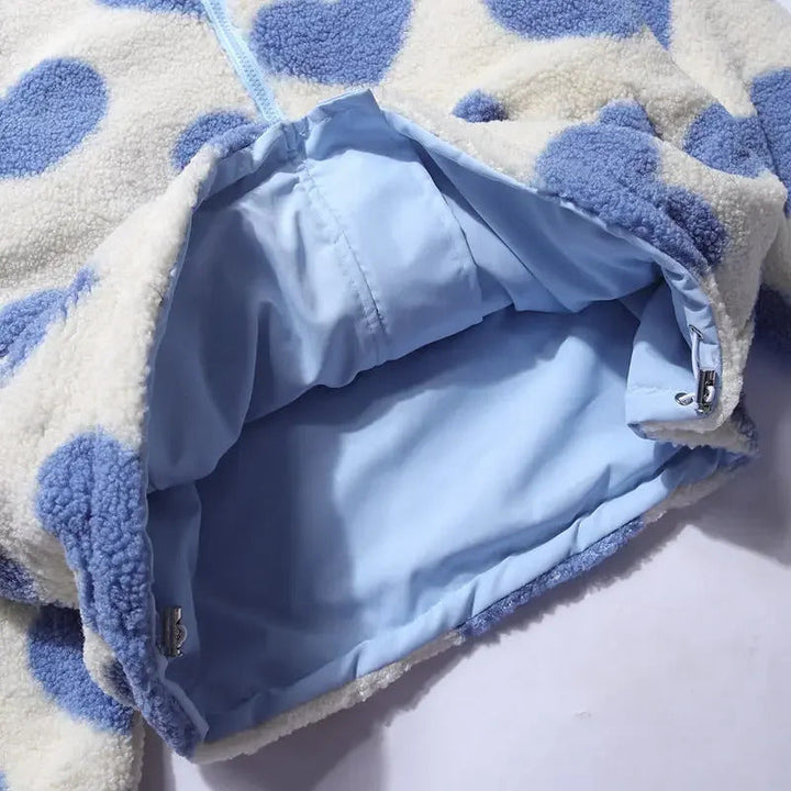 Kaitlyn - Soft reversible jacket with hearts