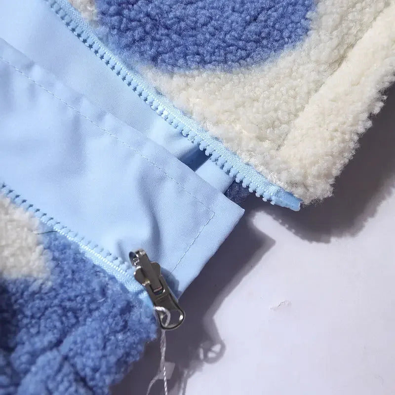 Kaitlyn - Soft reversible jacket with hearts