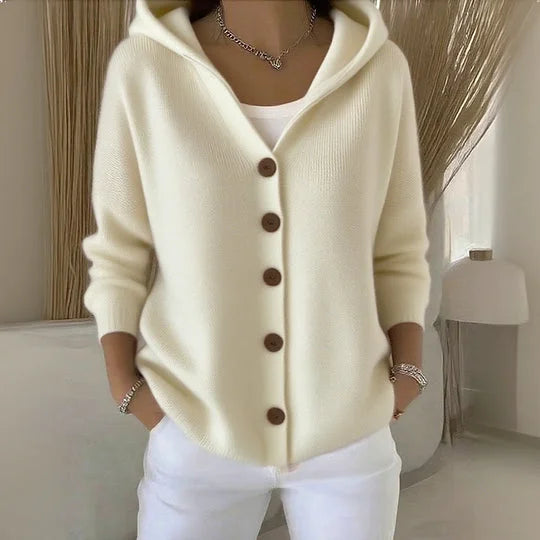Elly - Cozy Knit Hooded Cardigan