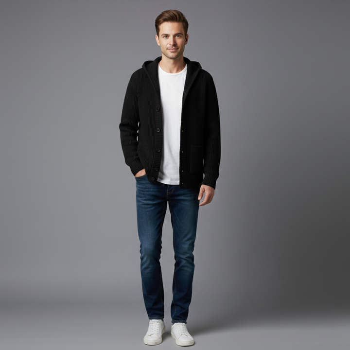 Carter – Refined hooded cardigan